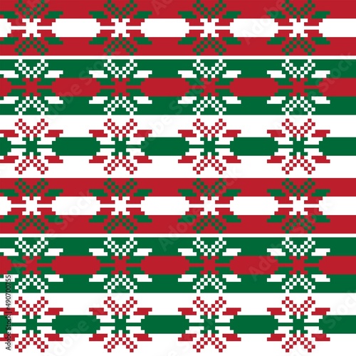 Christmas Fair Isle Seamless Pattern Design