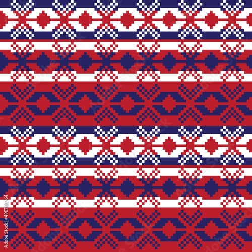 Christmas Fair Isle Seamless Pattern Design