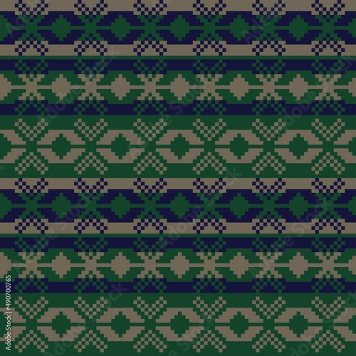 Christmas Fair Isle Seamless Pattern Design