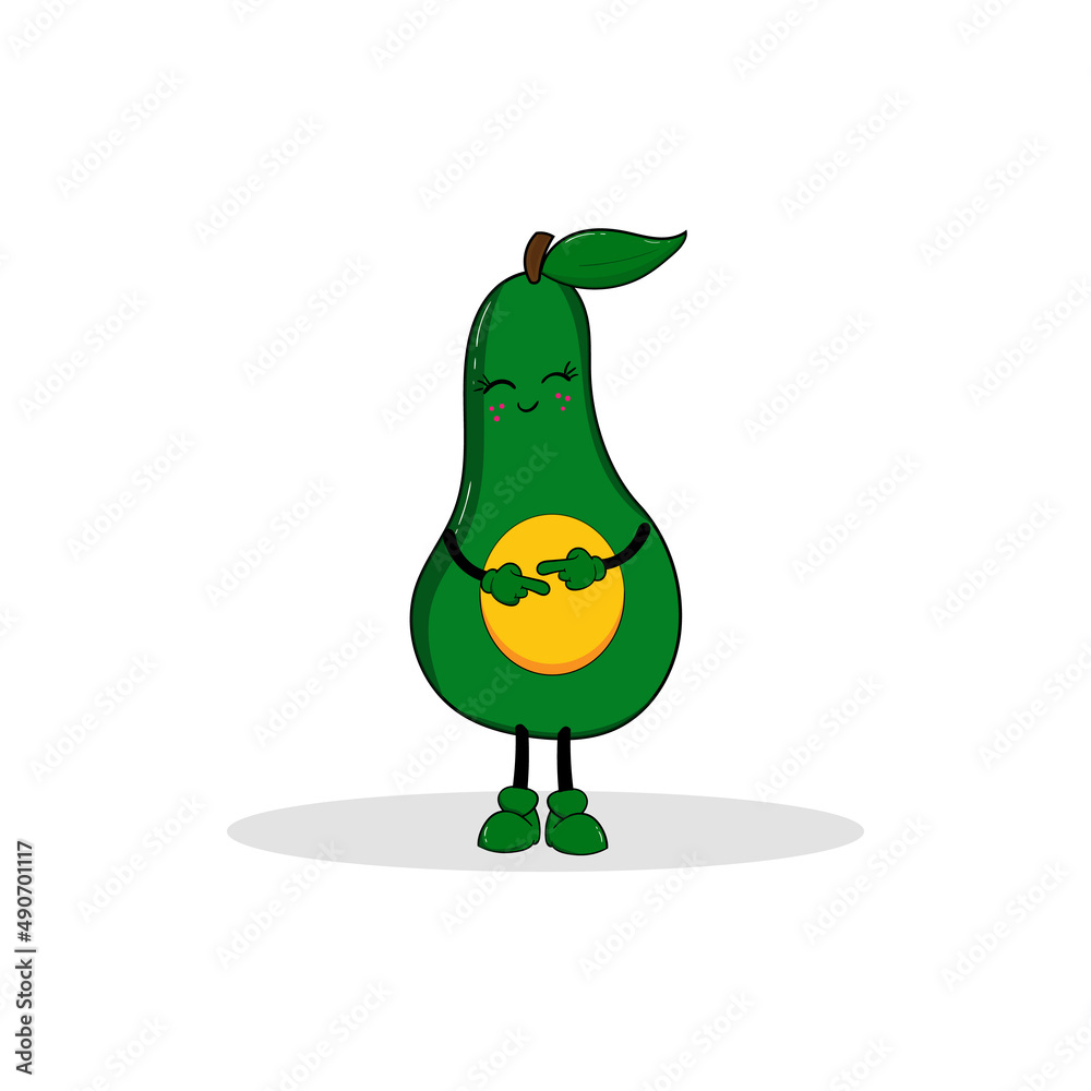 cute avocado character vector graphic cute avocado character vector graphic
