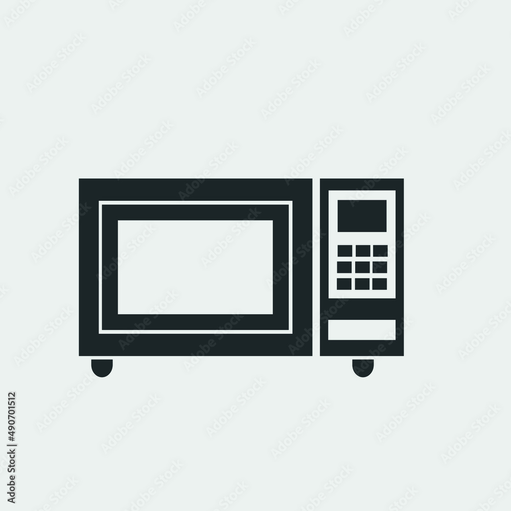 Obraz premium Microwave vector icon illustration sign