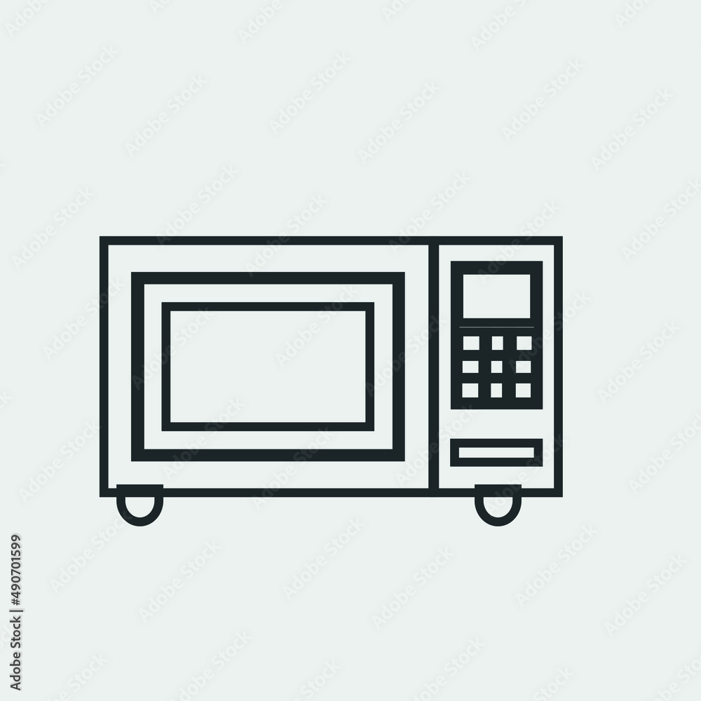 Microwave vector icon illustration sign