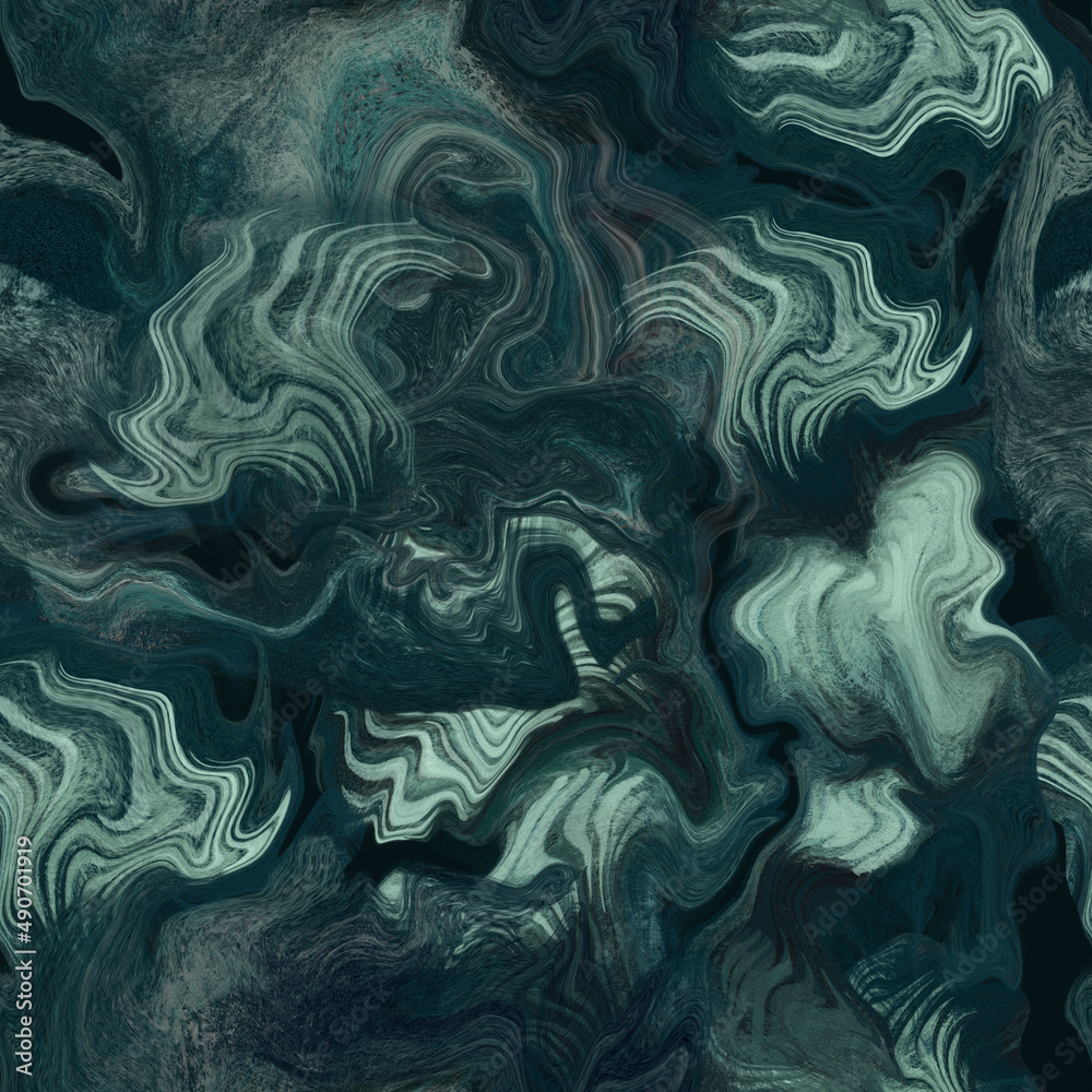 Seamless marble patterns. Smooth flows, stone imitation, natural stone cut, flowing shapes fluid art, alcohol ink. seamless patterns for surface design. Marine, natural design.