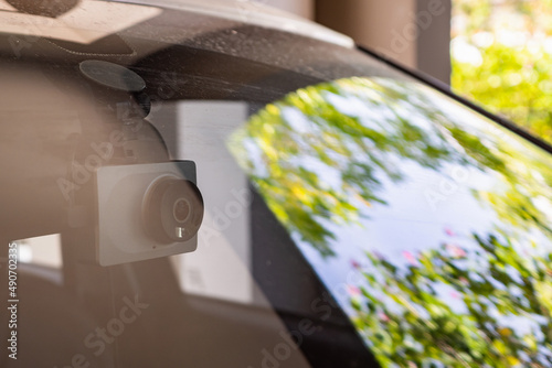 Fotografie Car CCTV camera video recorder for driving safety on the road