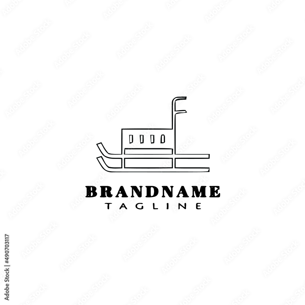toboggan logo cartoon icon design template black isolated vector illustration toboggan logo cartoon icon design template black isolated vector illustration