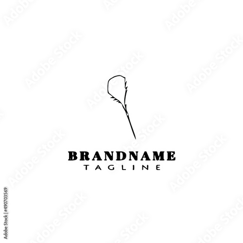 feather duster logo design template icon vector illustration