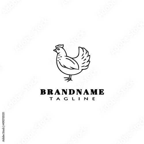 chicken logo icon design template vector illustration