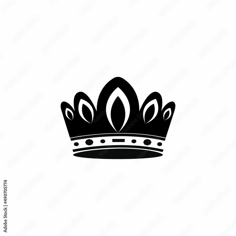 Obraz premium Set of crown icons. Collection of crown awards for winners champions leadership. Vector isolated elements for logo label game hotel an app design. Royal king queen princess crown.