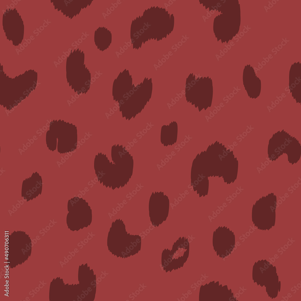 Abstract modern leopard seamless pattern. Animals trendy background. Color decorative vector stock illustration for print, card, postcard, fabric, textile. Modern ornament of stylized skin