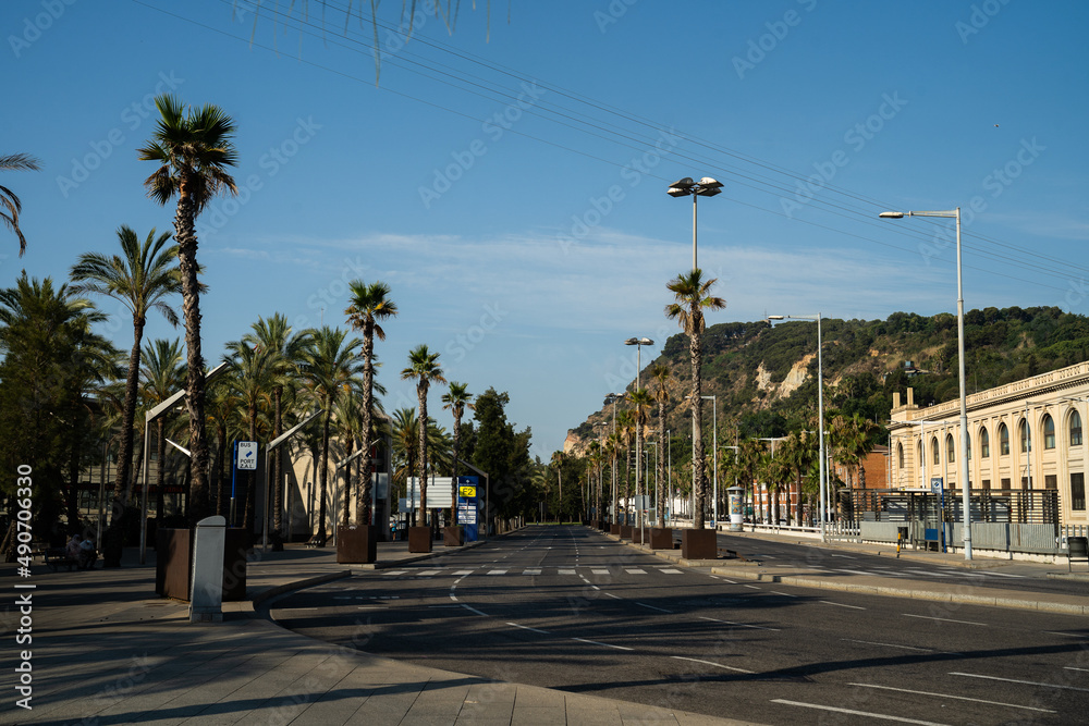 Barcelona Daytime Street 