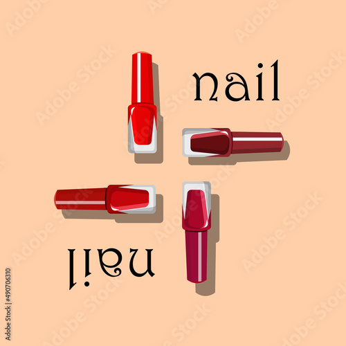 set of nail polishes, gel polishes