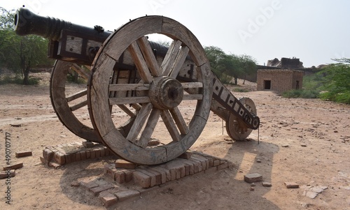 old cannon in the fortress Drawer Rohi Pakistan