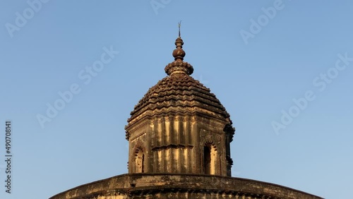The peak of Radha Shyam Temple, Bishnupur, India photo