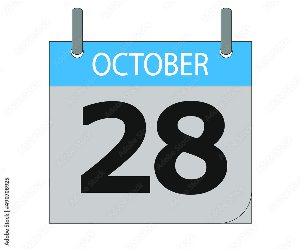 October 28th. Calendar icon. Date day of the month Sunday, Monday, Tuesday, Wednesday, Thursday, Friday, Saturday and Holidays October 28th. Calendar icon. Date day of the month Sunday, Monday, Tuesday, Wednesday, Thursday, Friday, Saturday and Holidays