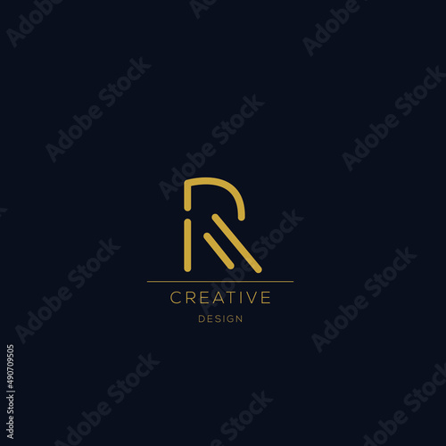 Trendy Alphabet R initial letter logo icon