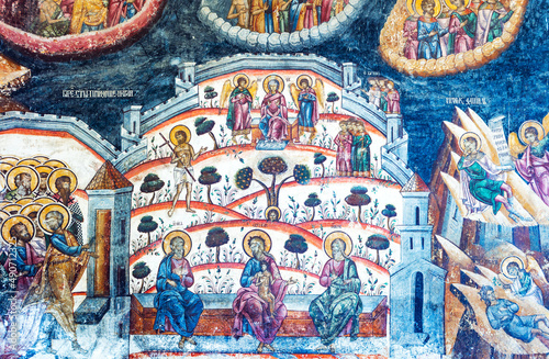 Fresco of Cozia Monastery, medieval Romania