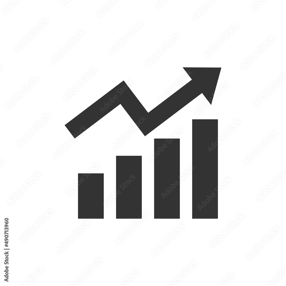 Growing graph icon. Vector illustration. Growing graph icon. Vector illustration.