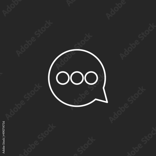 Speech bubble vector icon for apps and websites. illustration logo template in trendy style.