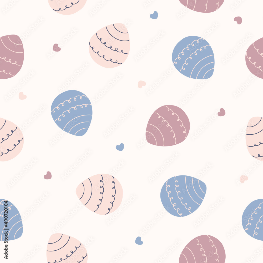 Easter eggs seamless pattern