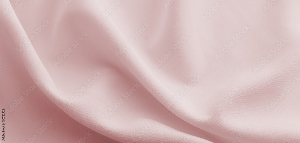 Fototapeta premium Smooth elegant Pink satin silk background. Copy space for text. elegant wedding background design. Anniversary day, Christmas background