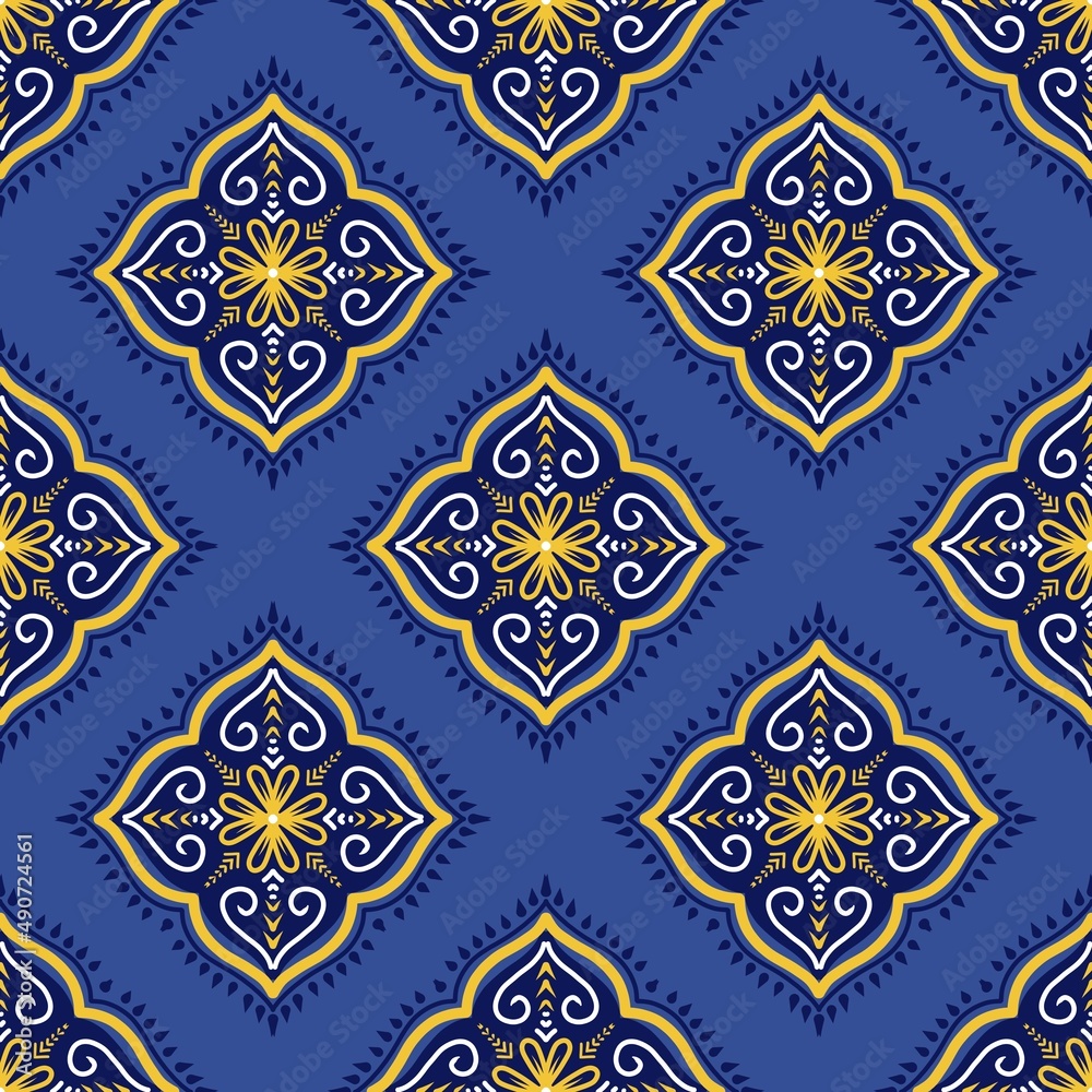 seamless pattern, Ikat pattern Ethnic textile tribal American American Aztec fabric geometric motif mandalas native boho bohemian carpet india Asia illustrated 