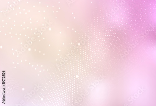 Light Pink, Yellow vector Beautiful colored illustration with blurred circles in nature style.
