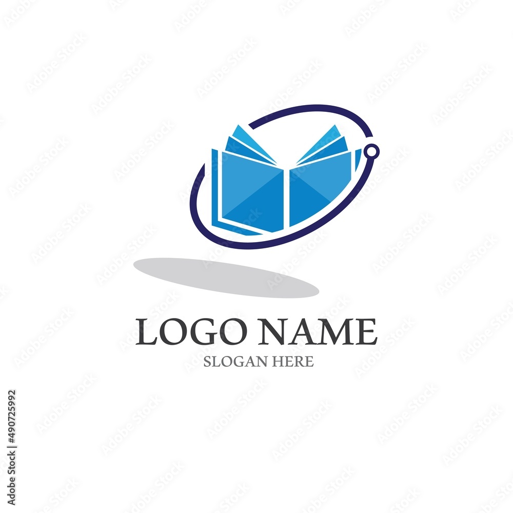 Digital book logo icon technology vector Digital book logo icon technology vector