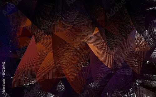Dark Red vector template with chaotic shapes.