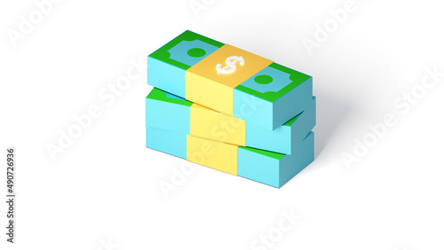 Money icon 3d orthographic view  © chethan