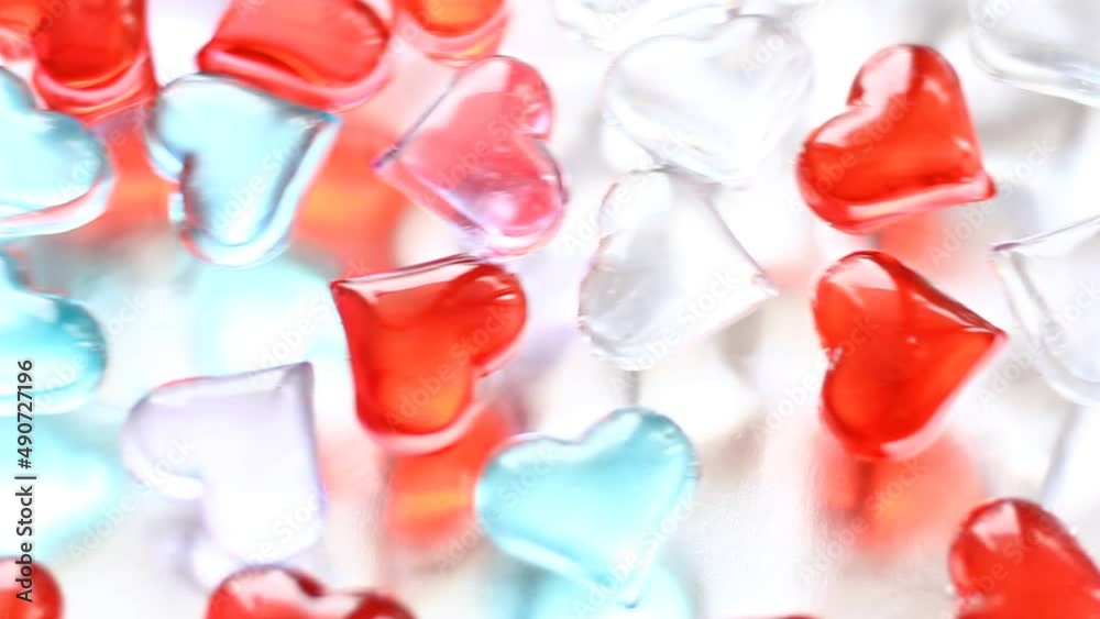 ice cubes on a red background ice cubes on a red background
