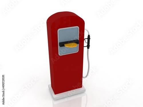 3d illustration gas petrol station filling station concept

