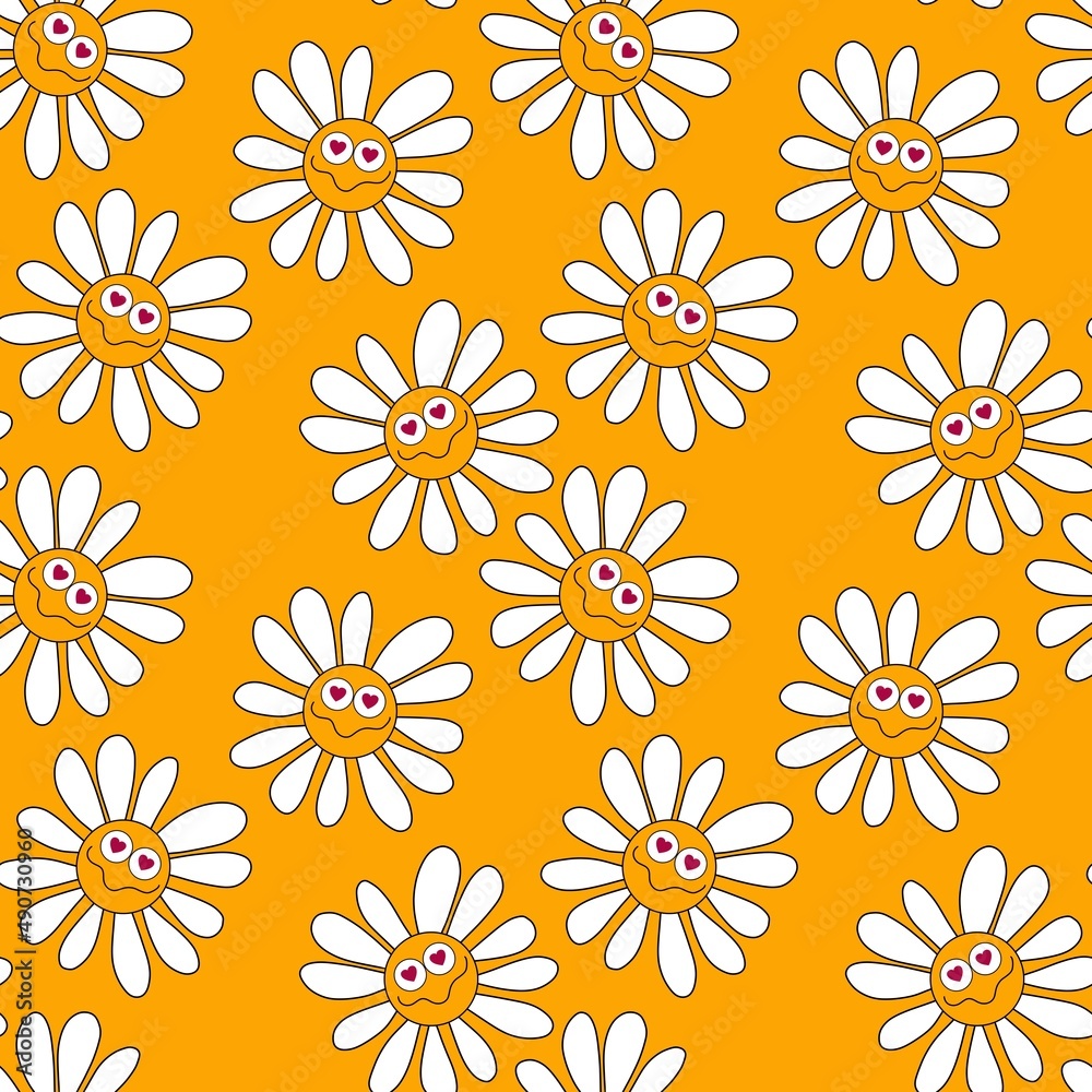 Simple floral seamless pattern with flowers for fabrics and cards and linens and kids and wrapping paper Simple floral seamless pattern with flowers for fabrics and cards and linens and kids and wrapping paper