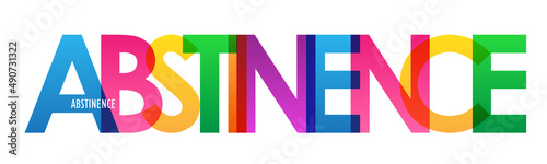 ABSTINENCE colorful vector typography banner