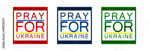 Icon with the text Prayer for Ukraine. 