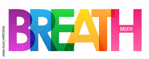 BREATH colorful vector typography banner