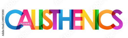 CALISTHENICS colorful vector typography banner