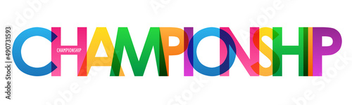 CHAMPIONSHIP colorful vector typography banner