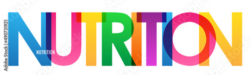 NUTRITION colorful vector typography banner