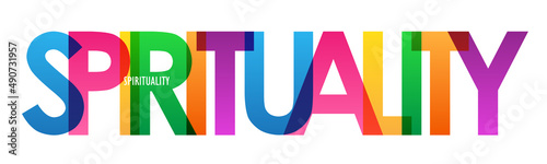 SPIRITUALITY colorful vector typography banner