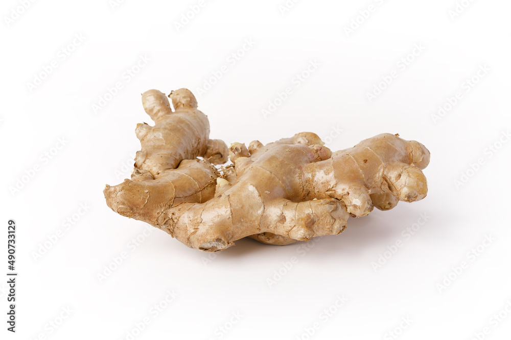 Close-up ginger on white background Close-up ginger on white background