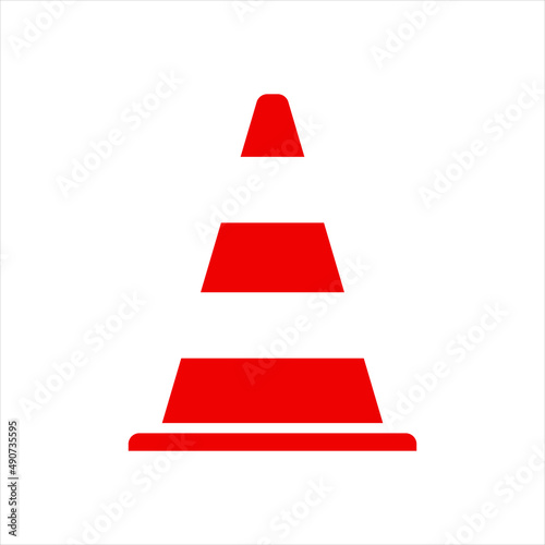 Traffic cone icon. Simple vector illustration. EPS10