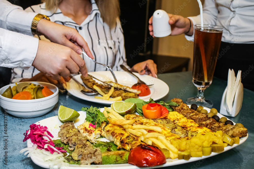 Persian, Arabic Cuisine in restaurant 