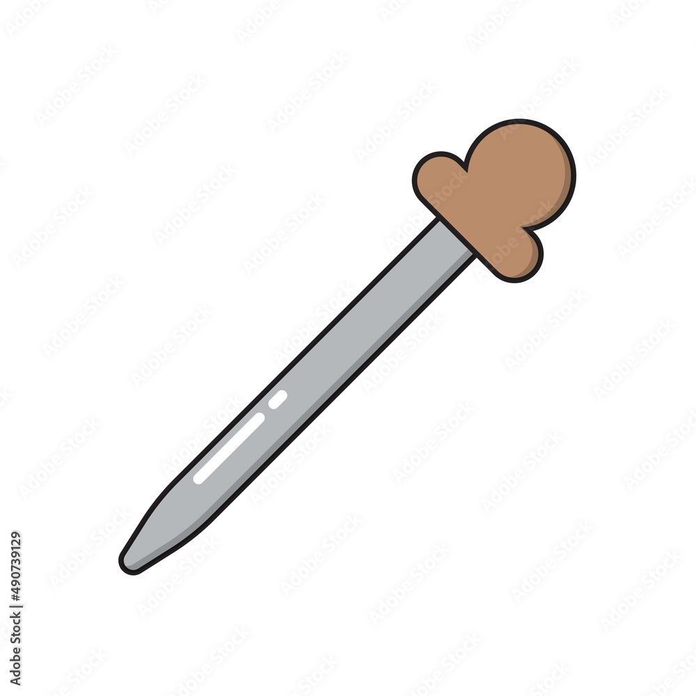 Pipette simple medical icon in trendy line style isolated on white background for web apps and mobile concept. Illustration Pipette simple medical icon in trendy line style isolated on white background for web apps and mobile concept. Illustration