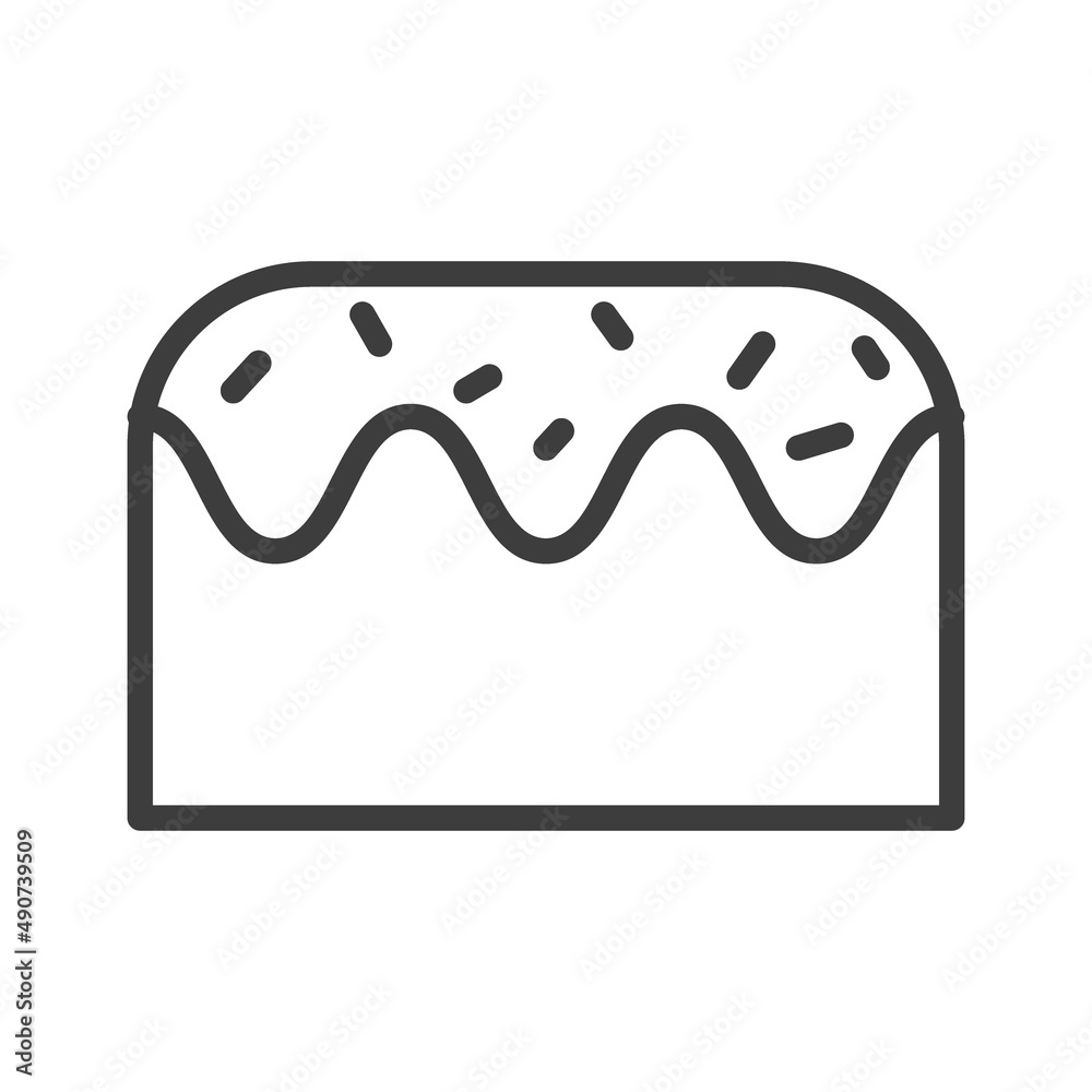 Birthday Cake. Simple food icon in trendy style isolated on white background for web apps and mobile concept. Illustration Birthday Cake. Simple food icon in trendy style isolated on white background for web apps and mobile concept. Illustration