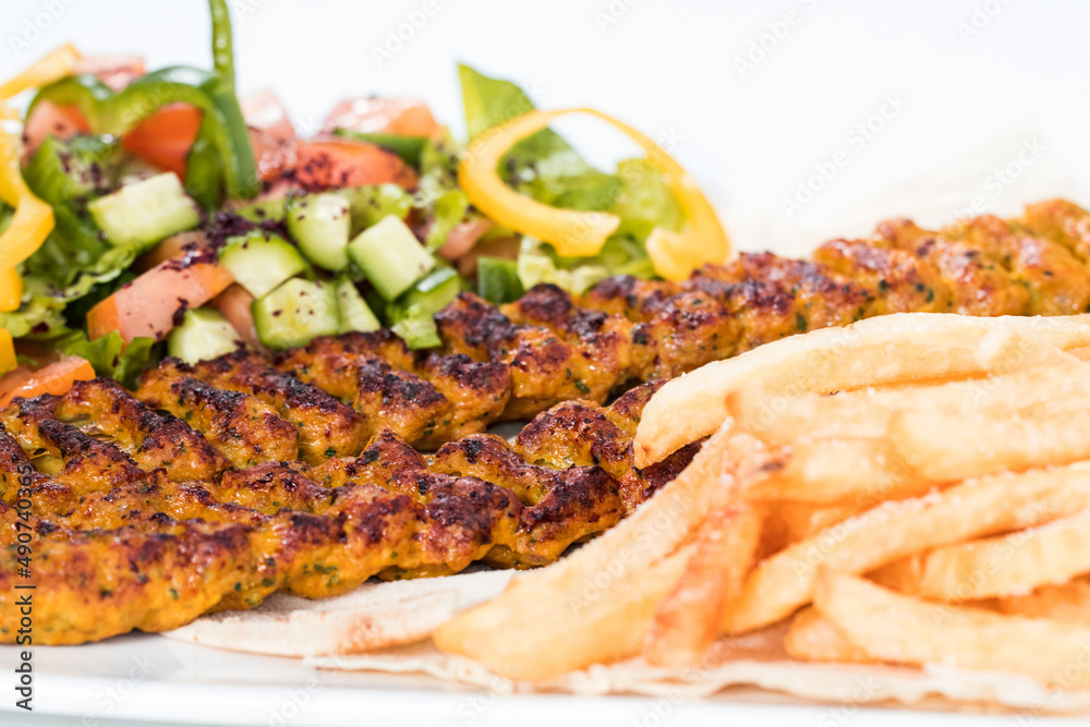 Arabic food and Persian cuisine on isolated background Arabic food and Persian cuisine on isolated background