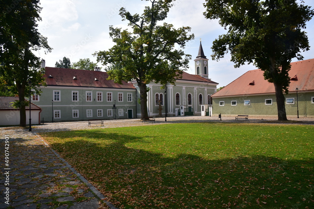 Fototapeta premium Church of St. Wenceslas and St. Leopold, Kladruby nad Labem