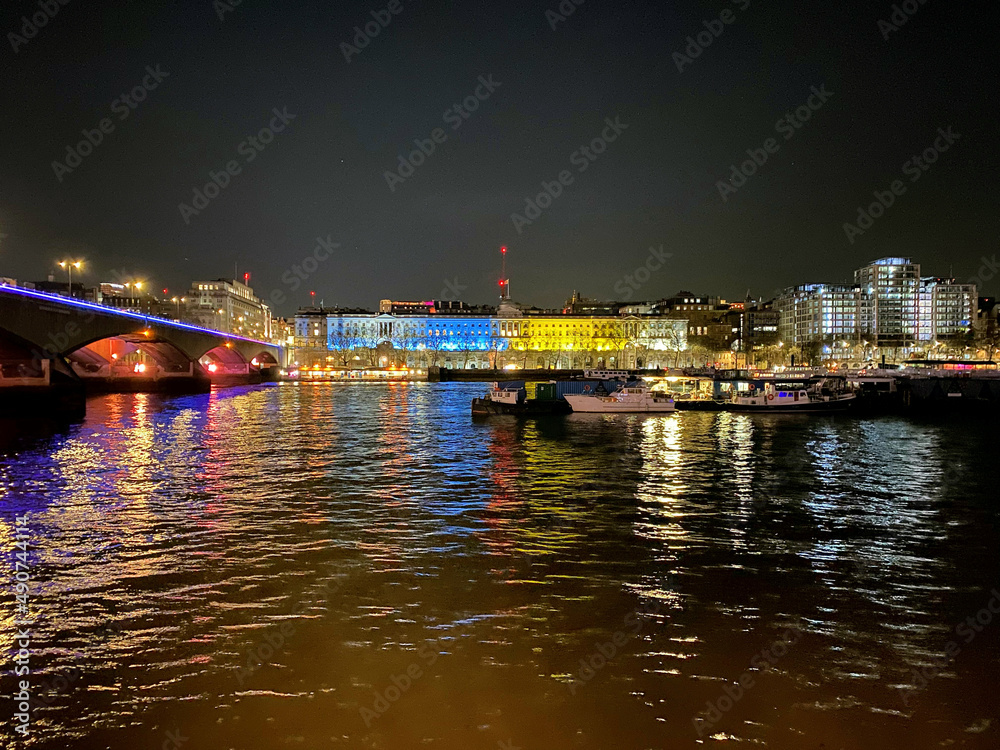 The River Thames in London at Night