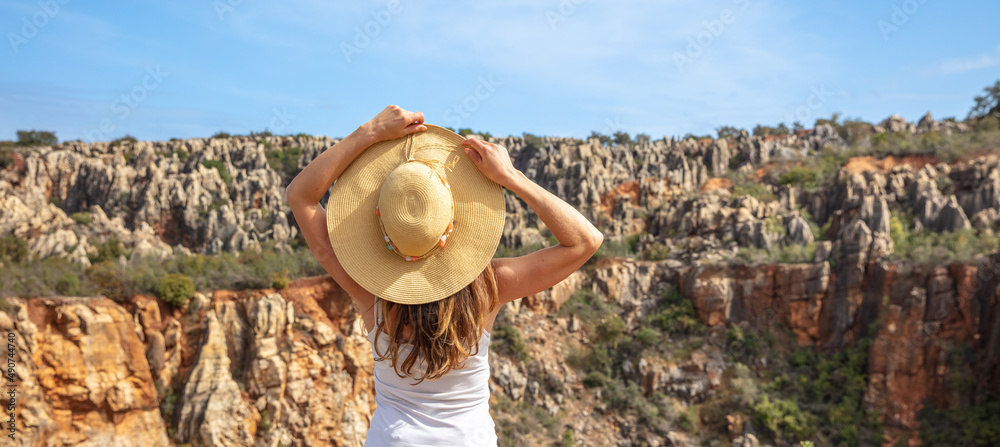 woman travel in Spain- Cerro del Hierro,  Andalusia