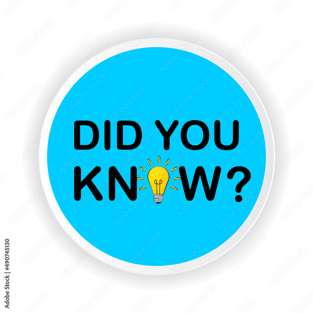 Did you know Speech Bubble Background with Idea Light Bulb Icon Illustration Did you know Speech Bubble Background with Idea Light Bulb Icon Illustration