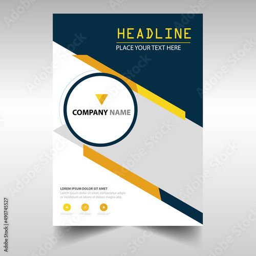 Corporate Business Flyer, Construction Flyer Template Design Business A4 Poster Design, Company A4 Flyer